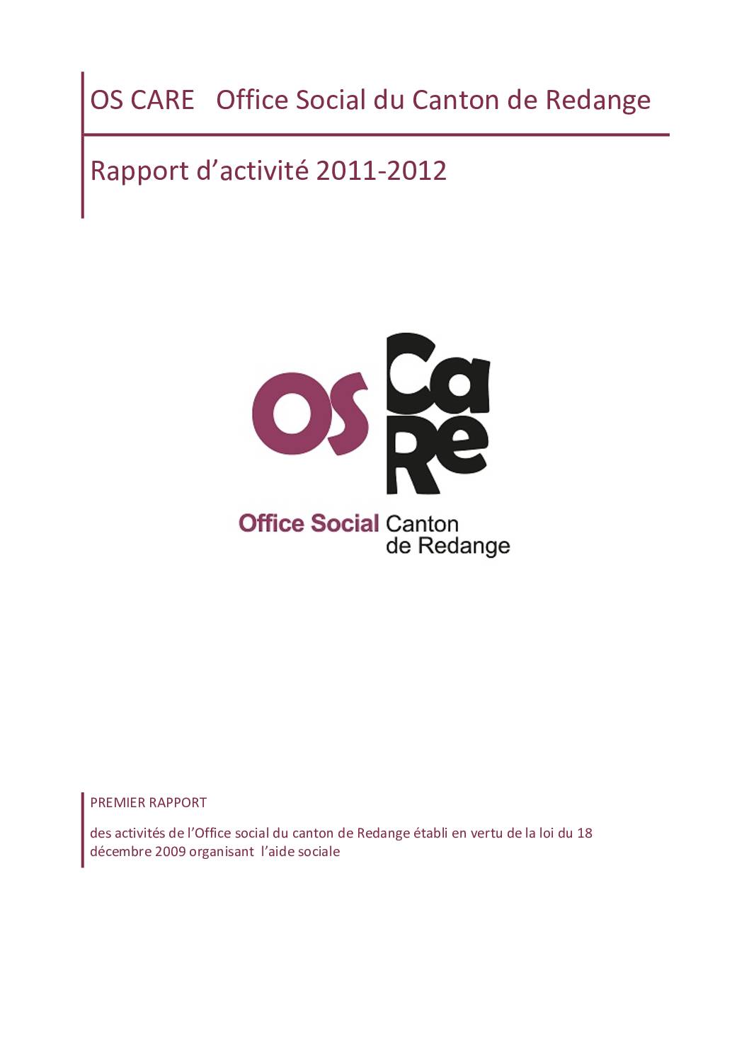 Rapport d'activité 2011-2012