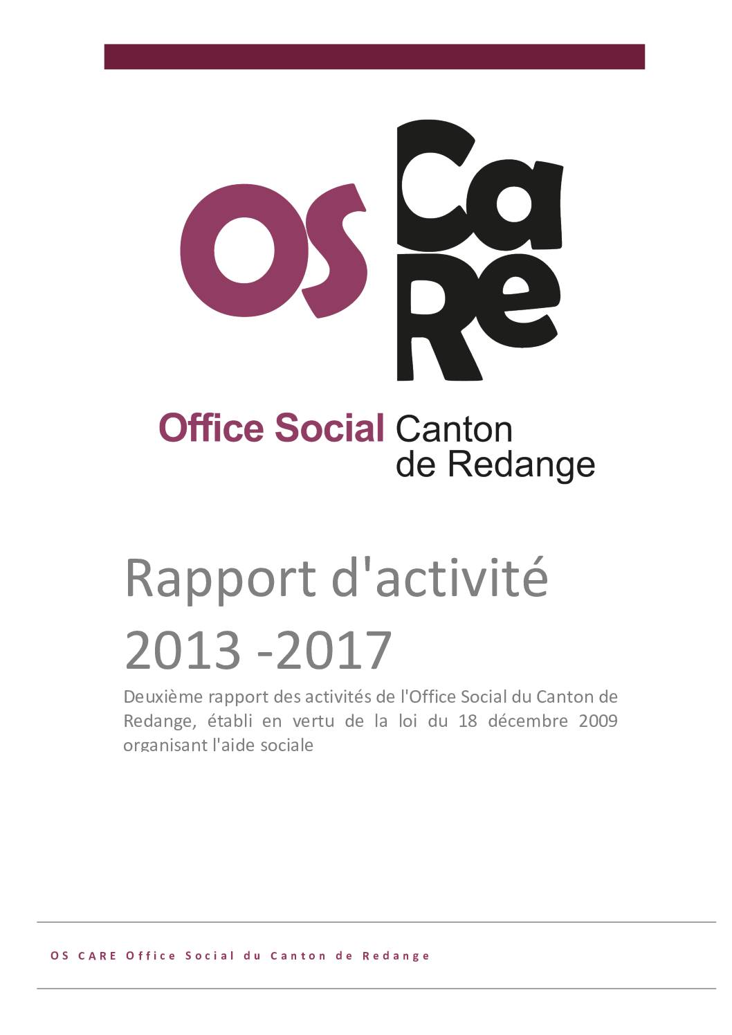 Rapport d'activité 2013-2017
