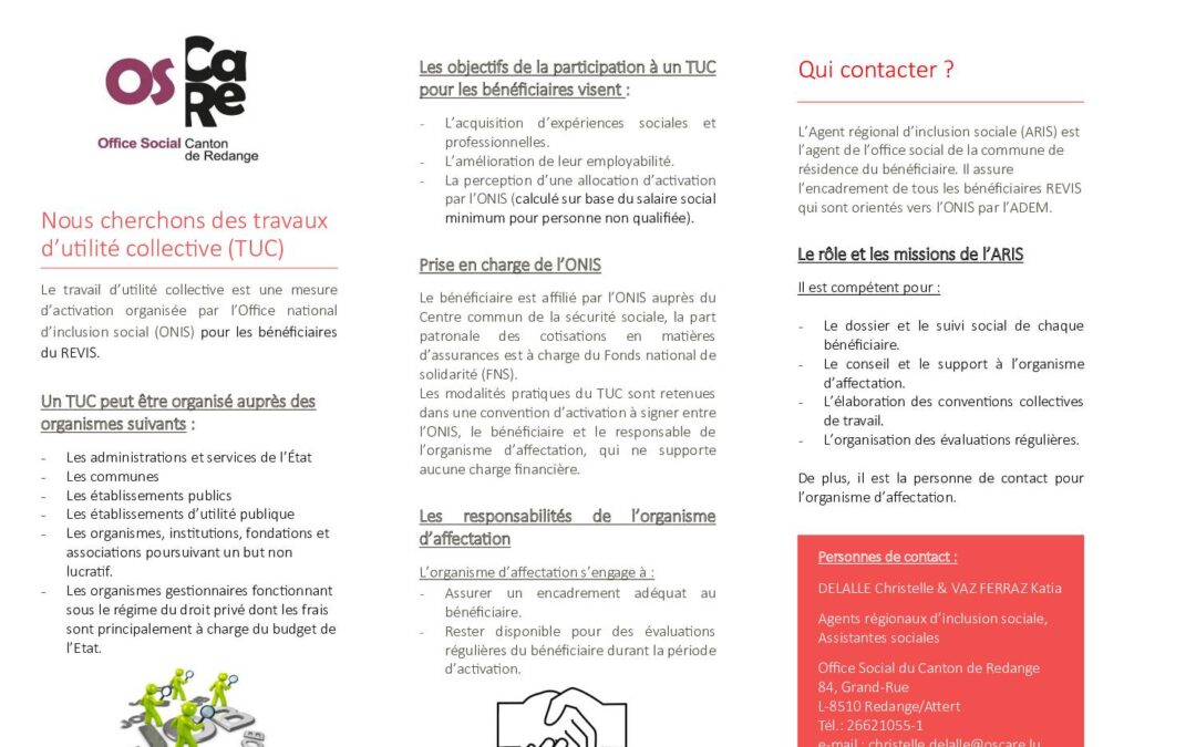 Nous cherchons des TUC